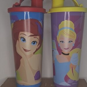 Disney Princess Double Tumbler Set - Blue, Purple, Yellow, Red